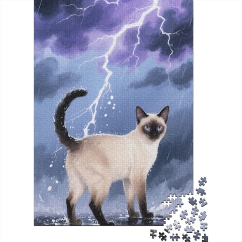 Siamese 1000 Teile Puzzle Farbenfrohes Legespiel Rätsel Lernspiel Klassische Puzzlespiele Puzzles Für Erwachsene Für Die Ganze Familie 1000pcs (75x50cm) von ZRHSADO