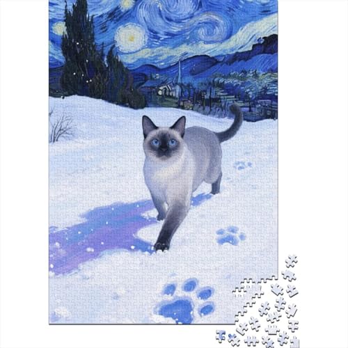 Siamese Puzzle 1000 Teile Geschicklichkeitsspiel Rätsel Lernspiel Klassische Puzzlespiele Für Erwachsene Kinder Home Dekoration 1000pcs (75x50cm) von ZRHSADO