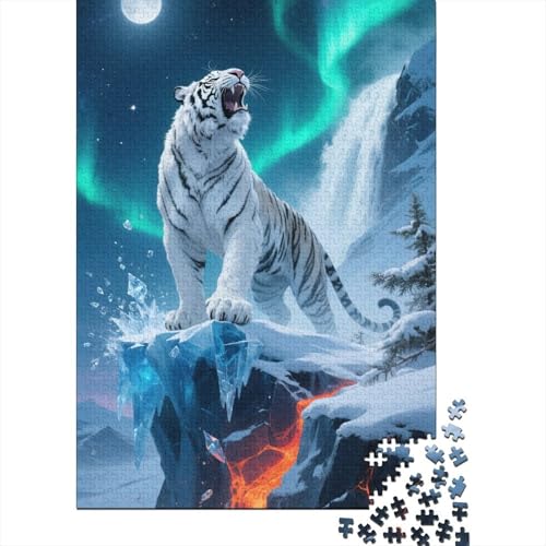 Tiger Puzzle 1000 Teile Geschicklichkeitsspiel Rätsel Herausforderung Spielzeug Klassische Puzzlespiele Puzzles Für Erwachsene Für Die Ganze Familie 1000pcs (75x50cm) von ZRHSADO