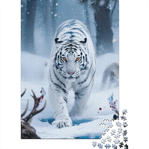 Tiger Puzzle 1000 Teile Geschicklichkeitsspiel Rätsel Lernspiel Klassische Puzzlespiele Für Erwachsene Kinder Für Die Ganze Familie 1000pcs (75x50cm) von ZRHSADO
