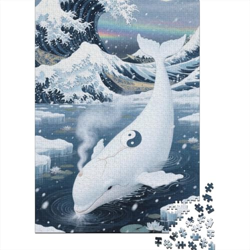 Whale Puzzle 1000 Teile Geschicklichkeitsspiel Rätsel Euzzles Für Erwachsene Klassische Puzzlespiele Puzzles Für Erwachsene Für Die Ganze Familie 1000pcs (75x50cm) von ZRHSADO
