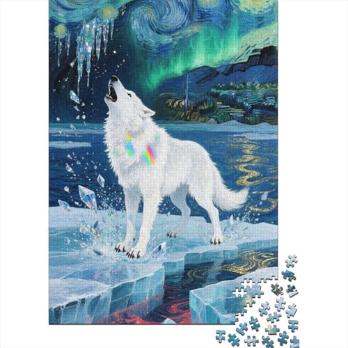 Wolf 1000 Teile Puzzle Farbenfrohes Legespiel Rätsel Pädagogisches Spiel Klassische Puzzlespiele Puzzles Für Erwachsene Home Dekoration 1000pcs (75x50cm) von ZRHSADO