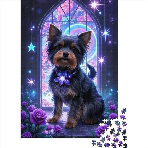 Yorkshire Terrier Puzzle 1000 Teile Geschicklichkeitsspiel Rätsel Lernspiel Klassische Puzzlespiele Für Erwachsene Kinder Home Dekoration 1000pcs (75x50cm) von ZRHSADO