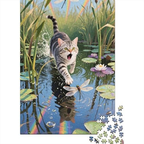 amerikanische Shorthair Puzzle 1000 Teile Geschicklichkeitsspiel Rätsel Lernspiel Klassische Puzzlespiele Für Erwachsene Kinder Home Dekoration 1000pcs (75x50cm) von ZRHSADO