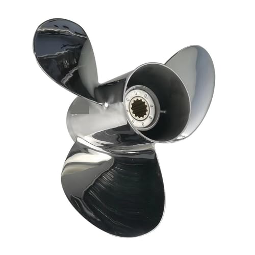 ZROEAU Bootspropeller s Edelstahl, hochfester Präzisionsguss, geeignet for 25–60 PS for ßenbordmotorräder Außenbordmotor(10 1/4X16-G) von ZROEAU
