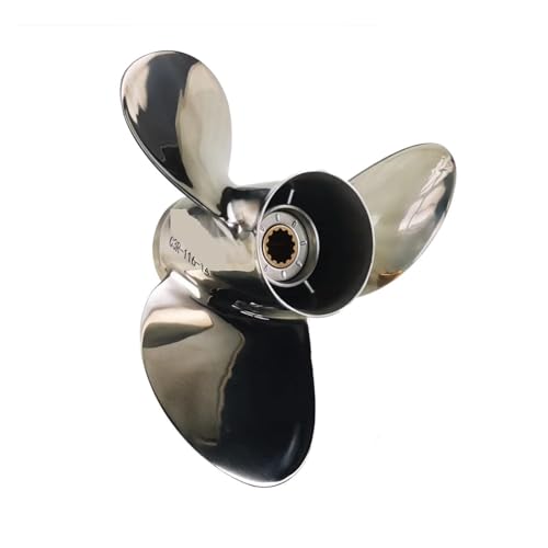 Edelstahlpropeller, Marine-ßenbordpropeller 35-60 PS Außenbordmotor(11 5/8X14) von ZROEAU