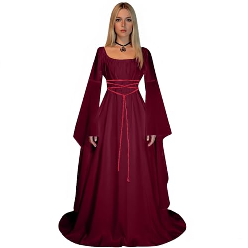 ZRYAZQ Halloween Damen Kostüm Mittelalterkleid Korsett Mittelalter Kleidung Damen Kleid Renaissance Trompetenärmeln Hexenkleid Lang Halloween Kleid Gothic Faschingskostüme Karneval Kostüm für Frauen ZRYAZQ Halloween Damen Kostüm Mittelalterkleid Korsett Mittelalter Kleidung Damen Kleid Renaissance Trompetenärmeln Hexenkleid Lang Halloween Kleid Gothic Faschingskostüme Karneval Kostüm für Frauen von ZRYAZQ