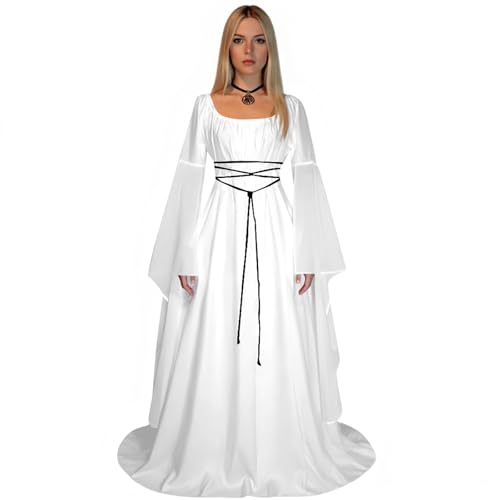 ZRYAZQ Halloween Damen Kostüm Mittelalterkleid Korsett Mittelalter Kleidung Damen Kleid Renaissance Trompetenärmeln Hexenkleid Lang Halloween Kleid Gothic Faschingskostüme Karneval Kostüm für Frauen ZRYAZQ Halloween Damen Kostüm Mittelalterkleid Korsett Mittelalter Kleidung Damen Kleid Renaissance Trompetenärmeln Hexenkleid Lang Halloween Kleid Gothic Faschingskostüme Karneval Kostüm für Frauen von ZRYAZQ