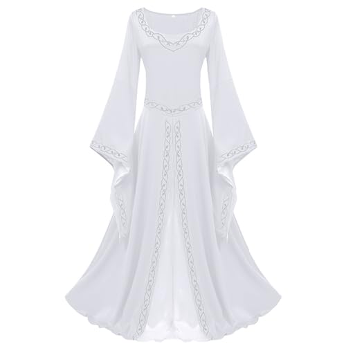 ZRYAZQ Mittelalter Kleidung Damen Kleid Lang Renaissance Halloween Mittelalter Kleid Damen Trompetenärmeln Halloween Kostüm Frauen Maxikleid Langarm Faschingskostüme Karneval Kostüme Mittelalterkleid ZRYAZQ Mittelalter Kleidung Damen Kleid Lang Renaissance Halloween Mittelalter Kleid Damen Trompetenärmeln Halloween Kostüm Frauen Maxikleid Langarm Faschingskostüme Karneval Kostüme Mittelalterkleid von ZRYAZQ