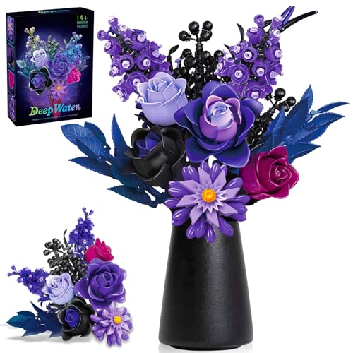 ZSFRSFY Blumenstrauß-Bauset, 822 Stück, künstliche Blumen, botanische Bausteine, Spielzeug für Erwachsene, Frauen, Teenager, ab 14 Jahren, Geschenk für Muttertag und Valentinstag von ZSFRSFY