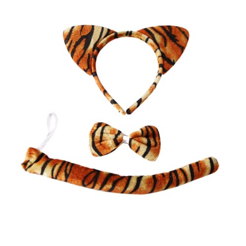 Kinder Tiger Stirnband,Tiger Party Kostüm ,Tierohren Schwanz und Fliege Set ,für Kostüm Party Dekoration Zubehör. Kinder Tiger Stirnband,Tiger Party Kostüm ,Tierohren Schwanz und Fliege Set ,für Kostüm Party Dekoration Zubehör. von ZSLJSWDZ