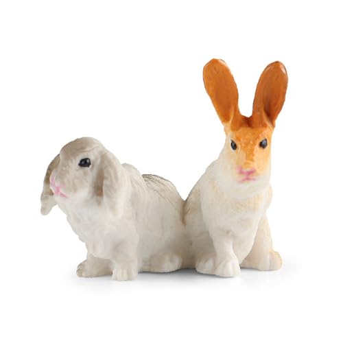 Kaninchen Kuchenaufsätze Mini Tiere Garten Miniaturen Hasen Figuren Ornamente Für Ostern Puppenhaus Kuchen Zuhause Kaninchen Themendekoration von ZSYTF