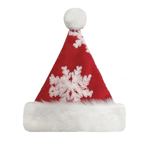 ZSYTF Plüsch-Weihnachtsmütze für Urlaub, Event, Hut für Erwachsene und Kinder, Schneeflocke, Weihnachtsmannmütze, Party-Requisiten ZSYTF Plüsch-Weihnachtsmütze für Urlaub, Event, Hut für Erwachsene und Kinder, Schneeflocke, Weihnachtsmannmütze, Party-Requisiten von ZSYTF