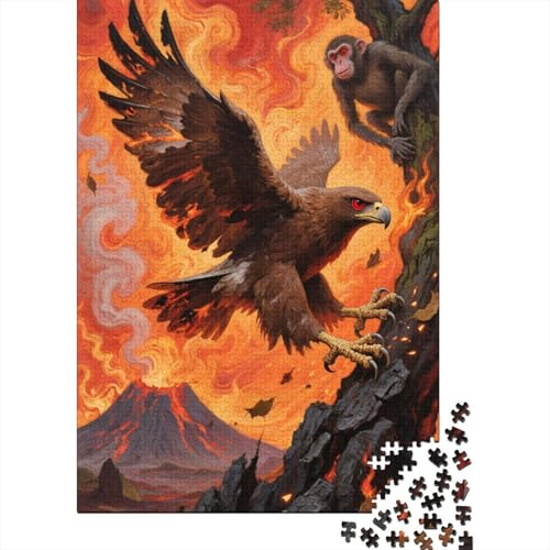 Adler Puzzle 1000 Teiles Rderndes R?tsel Für Erwachsene Kinder P?dagogisches Spiel Herausforderung Spielzeug Geschenke Für Frauen1000pcs (75x50cm) von ZTASBNT