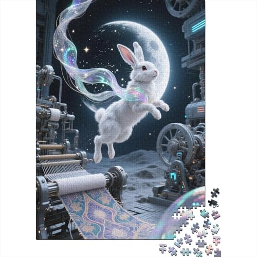 Angorakanin Puzzle 1000 Teile EIN Herausforndes R?tsel Für Erwachsene Lernspiel Herausforderung Spielzeug Geschenke Für Frauen1000pcs (75x50cm) von ZTASBNT