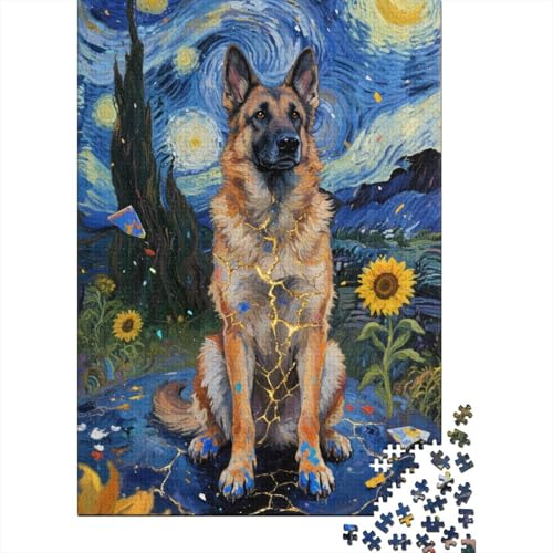 Belgian Malinois Puzzle 1000 Teile Rderndes R?tsel Für Erwachsene P?dagogisches Spiel Herausforderung Spielzeug Geschenke Für Frauen1000pcs (75x50cm) von ZTASBNT