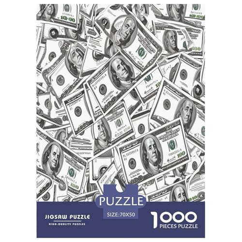 Dollar Puzzle 1000 Teile Schwer Puzzle Spielzeug Pädagogisches Spiel Impossible Herausforderungsspielzeug Für Erwachsene Und Kinder Ab 14 Jahren 70x50cm/1000pcs von ZTASBNT