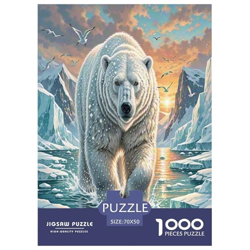 Eisbär Puzzle 1000 Teile Schwer Puzzle Spielzeug Pädagogisches Spiel Impossible Herausforderungsspielzeug Für Erwachsene Und Kinder Ab 14 Jahren 70x50cm/1000pcs Eisbär Puzzle 1000 Teile Schwer Puzzle Spielzeug Pädagogisches Spiel Impossible Herausforderungsspielzeug Für Erwachsene Und Kinder Ab 14 Jahren 70x50cm/1000pcs von ZTASBNT