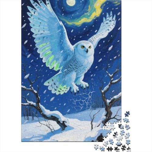 Eule Puzzle 1000 Teile Rderndes R?tsel Für Erwachsene P?dagogisches Spiel Herausforderung Spielzeug Geschenke Für M?nner1000pcs (75x50cm) von ZTASBNT