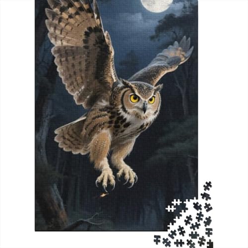 Eulen Puzzle 1000 Teile Rderndes R?tsel Für ErwachseneZoologie P?dagogisches Spiel Herausforderung Spielzeug Geschenke Für M?nner1000pcs (75x50cm) von ZTASBNT
