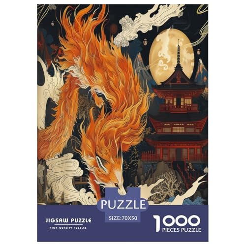 Fox Puzzles 1000 Teile Schwer Puzzle Spielzeug Pädagogisches Spiel Impossible Herausforderungsspielzeug Für Erwachsene Und Kinder Ab 14 Jahren 70x50cm/1000pcs von ZTASBNT