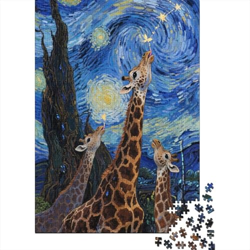 Giraffe Puzzle 1000 Teile EIN Herausforndes R?tsel Für Erwachsene Lernspiel Herausforderung Spielzeug Geschenke Für M?nner1000pcs (75x50cm) von ZTASBNT