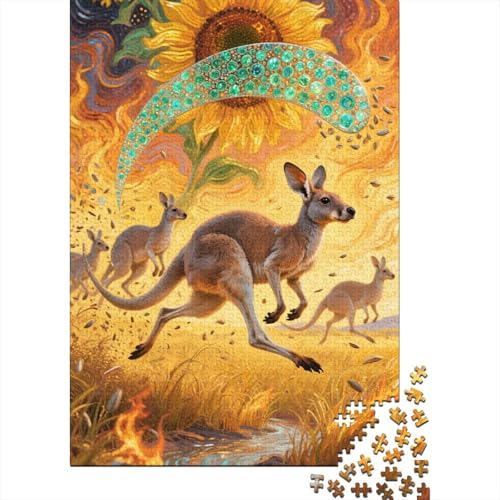 K?nguru Puzzle 1000 Teiles EIN Herausforndes R?tsel Für Erwachsene P?dagogisches Spiel Herausforderung Spielzeug Geschenke Für Frauen1000pcs (75x50cm) von ZTASBNT