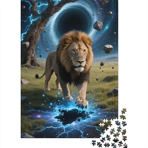 L?we Puzzle 1000 Teile EIN Herausforndes R?tsel Für Erwachsene Kinder Lernspiel Herausforderung Spielzeug Geschenke Für Frauen1000pcs (75x50cm) von ZTASBNT