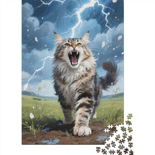 Maine Coon Puzzle 1000 Teiles EIN Herausforndes R?tsel Für Erwachsene P?dagogisches Spiel Herausforderung Spielzeug Geschenke Für Frauen1000pcs (75x50cm) von ZTASBNT