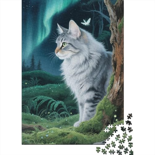 Norwegischer Waldkatze Puzzle 1000 Teile EIN Herausforndes R?tsel Für Erwachsene Kinder P?dagogisches Spiel Herausforderung Spielzeug Geschenke Für M?nner1000pcs (75x50cm) von ZTASBNT