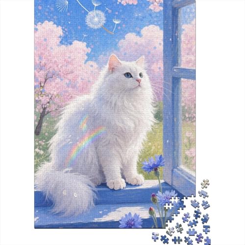 Perserkatze Puzzle 1000 Teiles EIN Herausforndes R?tsel Für Erwachsene P?dagogisches Spiel Herausforderung Spielzeug Geschenke Für M?nner1000pcs (75x50cm) von ZTASBNT