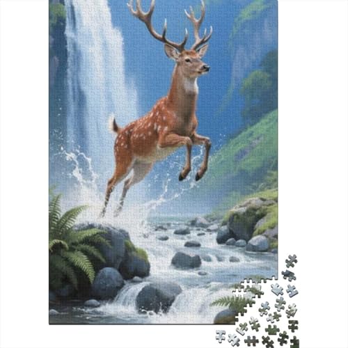 Sika Hirsch Puzzle 1000 Teile Rderndes R?tsel Für ErwachseneHirsch Lernspiel Herausforderung Spielzeug Geschenke Für M?nner1000pcs (75x50cm) von ZTASBNT