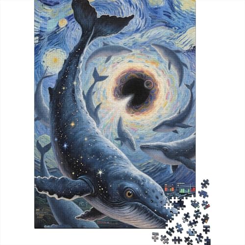 Wal Puzzle 1000 Teiles Rderndes R?tsel Für Erwachsene Kinder P?dagogisches Spiel Herausforderung Spielzeug Geschenke Für Frauen1000pcs (75x50cm) von ZTASBNT