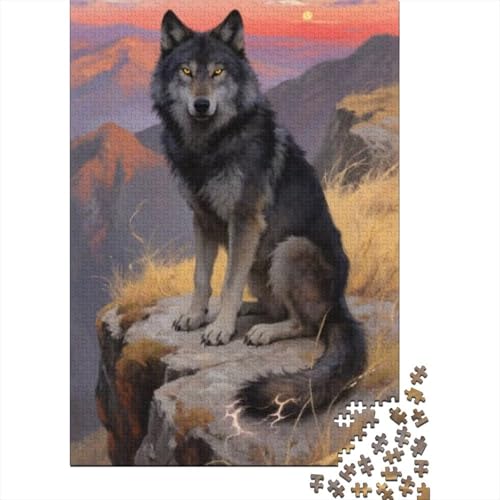 Wolf Puzzle 1000 Teiles EIN Herausforndes R?tsel Für Erwachsene KinderWolfsk?nig Lernspiel Herausforderung Spielzeug Geschenke Für M?nner1000pcs (75x50cm) von ZTASBNT