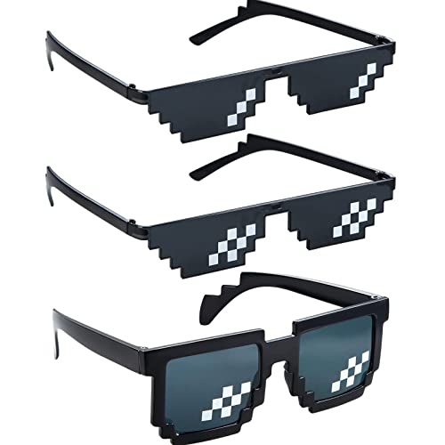 3 Stücke Brille Pixelbrille Sonnenbrille, Coole Sonnenbrille, Fun Sonnenbrille, Coole Brille, Party Mosaik Brille, Party Lustige Sonnenbrille, Foto Requisiten Unisex Brillen für Männer und Frauen 3 Stücke Brille Pixelbrille Sonnenbrille, Coole Sonnenbrille, Fun Sonnenbrille, Coole Brille, Party Mosaik Brille, Party Lustige Sonnenbrille, Foto Requisiten Unisex Brillen für Männer und Frauen von ZTMAKYLH