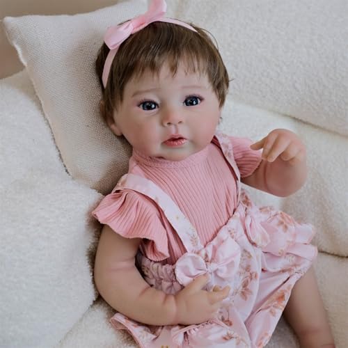 49 cm Reborn Puppe - 19 zoll Reborn Baby Vollsilikon Handgefertigte Weiche Haptik Babypuppe wie Ein Echtes Silikon Baby Süß und Niedlich mit Haaren Lebensecht Reborn Puppen Geschenke Spielzeug 49 cm Reborn Puppe - 19 zoll Reborn Baby Vollsilikon Handgefertigte Weiche Haptik Babypuppe wie Ein Echtes Silikon Baby Süß und Niedlich mit Haaren Lebensecht Reborn Puppen Geschenke Spielzeug von ZTZHYZR