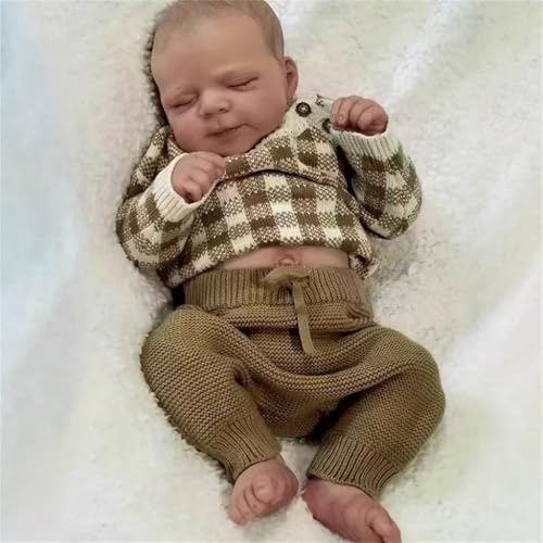 ZTZHYZR 19 Zoll Reborn Baby Vollsilikon Realistische 48 cm Reborn Puppe Waschbar Babypuppe wie EIN Echtes, Handgefertigte Bewegliche Silikon Baby Geschenke Spielzeug für Kinder ab 3 Jahren ZTZHYZR 19 Zoll Reborn Baby Vollsilikon Realistische 48 cm Reborn Puppe Waschbar Babypuppe wie EIN Echtes, Handgefertigte Bewegliche Silikon Baby Geschenke Spielzeug für Kinder ab 3 Jahren von ZTZHYZR