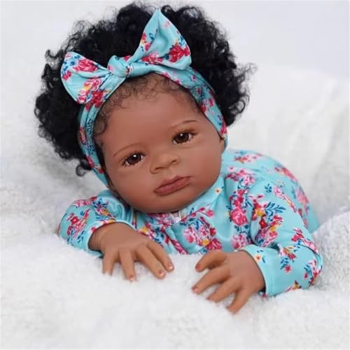 ZTZHYZR Reborn Baby Mädchen 19 Zoll Reborn Puppe Weichem Stoffkörper Baby Puppe wie EIN Echtes Handgefertigte Schwarze Haut Neugeborene Babypuppen Kinder von 3+ ZTZHYZR Reborn Baby Mädchen 19 Zoll Reborn Puppe Weichem Stoffkörper Baby Puppe wie EIN Echtes Handgefertigte Schwarze Haut Neugeborene Babypuppen Kinder von 3+ von ZTZHYZR