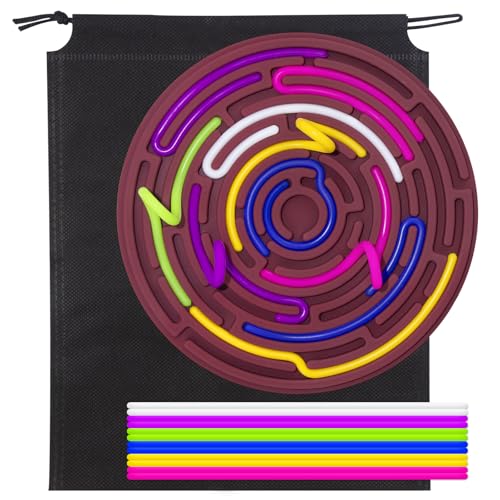 ZUGHXMS Sensorik Activity Board, Silikon, 12 Schnüre, Calming Sensory Board, Autismus ADHD, Doppelseitiges Aktivitätsbrett, Sensory Board für Kids ab 3 Jahren & Erwachsene mit Storage Bag ZUGHXMS Sensorik Activity Board, Silikon, 12 Schnüre, Calming Sensory Board, Autismus ADHD, Doppelseitiges Aktivitätsbrett, Sensory Board für Kids ab 3 Jahren & Erwachsene mit Storage Bag von ZUGHXMS