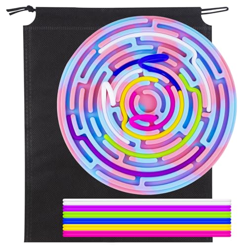 Sensorik Activity Board, Sensory Activity Board Silicone, mit 12 Schnüren, Calming Sensory Board, Autismus ADHD Doppelseitiges Aktivitätsbrett, Sensory Board for kids für 3 Jahr ab Kinder & Erwachsene Sensorik Activity Board, Sensory Activity Board Silicone, mit 12 Schnüren, Calming Sensory Board, Autismus ADHD Doppelseitiges Aktivitätsbrett, Sensory Board for kids für 3 Jahr ab Kinder & Erwachsene von ZUGHXMS