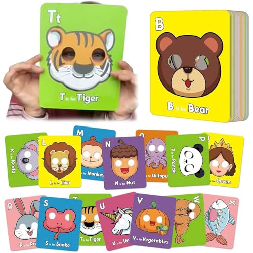 26 PCS Alphabet ABC Flash Cards with Animal Masks,Buchstaben und Zahlen Lernen,Alphabet-Memoryspiel,Lernkarten Kinderspielzeug Ab 2 3 4 5 6 Jahre Lernspiele Buchstaben Lernspiel 26 PCS Alphabet ABC Flash Cards with Animal Masks,Buchstaben und Zahlen Lernen,Alphabet-Memoryspiel,Lernkarten Kinderspielzeug Ab 2 3 4 5 6 Jahre Lernspiele Buchstaben Lernspiel von ZUICC