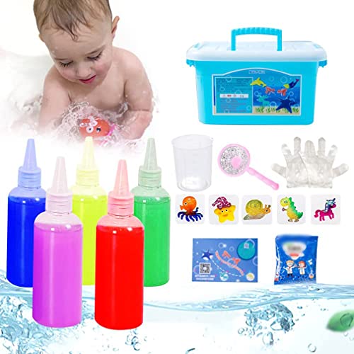 ZUICC Magisches Wasserelfen-Spielzeug, 3D magischer Wasserelfe, DIY Magic Water Elves Set Spielzeug, Handgemachtes Wasserspielzeug für Kinder,kreatives 3D-Magiegel-Wassertier-Perlen-Set (5 Farbe) von ZUICC