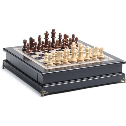 ZUMAHA Großes Schach, Holzschachbrett und Schachfigur, luxuriöses professionelles Schachspiel mit Aufbewahrungsfächern ZUMAHA Großes Schach, Holzschachbrett und Schachfigur, luxuriöses professionelles Schachspiel mit Aufbewahrungsfächern von ZUMAHA