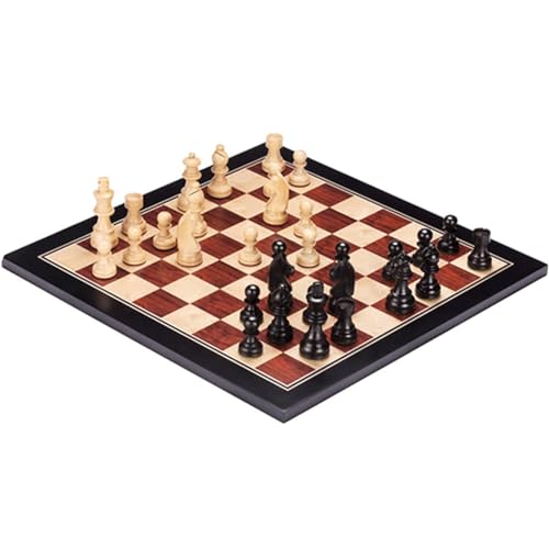 ZUMAHA Luxuriöses professionelles Schach, Holzschachbrett und Schachfigur, tragbares Reiseschachspiel, Brettspiele für Kinder und Erwachsene von ZUMAHA
