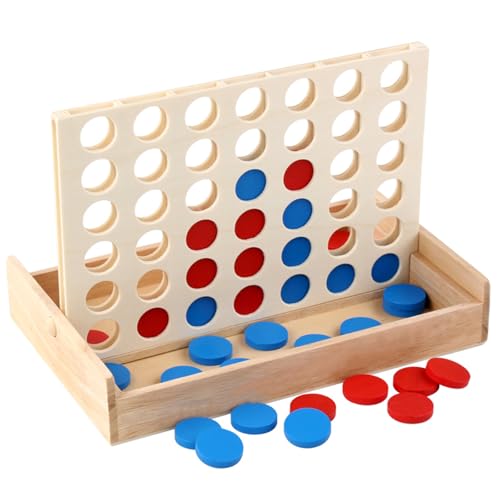 ZUNIPLEX Vier Gewinnt Klassik,4 Gewinnt Reisespiel,Holz 4 in Einer Reihe Spiel,Lernspielzeug für Kinder,Strategiespiel für Kinder ab 3 4 5 6 7 8 ZUNIPLEX Vier Gewinnt Klassik,4 Gewinnt Reisespiel,Holz 4 in Einer Reihe Spiel,Lernspielzeug für Kinder,Strategiespiel für Kinder ab 3 4 5 6 7 8 von ZUNIPLEX