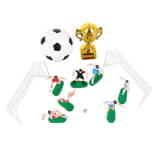ZUNOXAZ 1 Satz Fußball Trophäe Tortendeko mit Goldener Trophäe Fußball und Geburtstagsfeiern und Sport Themen Dekoration von ZUNOXAZ