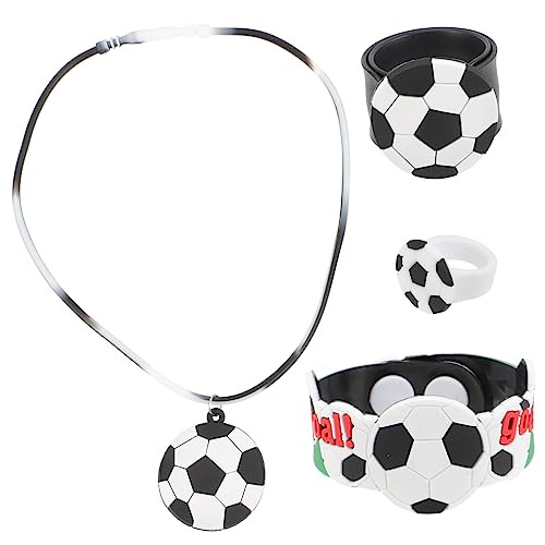 ZUNOXAZ 1 Satz Fußball -pvc -armband Set Jungs Kind Party Bevorzugt Das Fußballthema Halskette Für Sportlich Sportarmband Fußball-slap-armbänder Mädchen Im Fußballarmband ZUNOXAZ 1 Satz Fußball -pvc -armband Set Jungs Kind Party Bevorzugt Das Fußballthema Halskette Für Sportlich Sportarmband Fußball-slap-armbänder Mädchen Im Fußballarmband von ZUNOXAZ