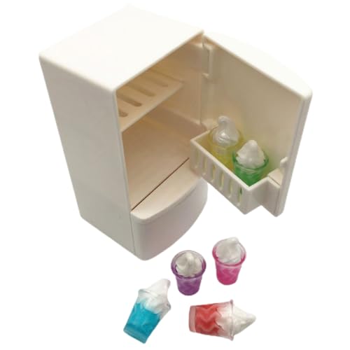 ZUNOXAZ 1 Satz Kühlschrank für Puppenhaus Weißes Kühlschrankmodell mit Eiscreme Sets Kreatives für Puppenzubehör Fantasie und Koordination ZUNOXAZ 1 Satz Kühlschrank für Puppenhaus Weißes Kühlschrankmodell mit Eiscreme Sets Kreatives für Puppenzubehör Fantasie und Koordination von ZUNOXAZ
