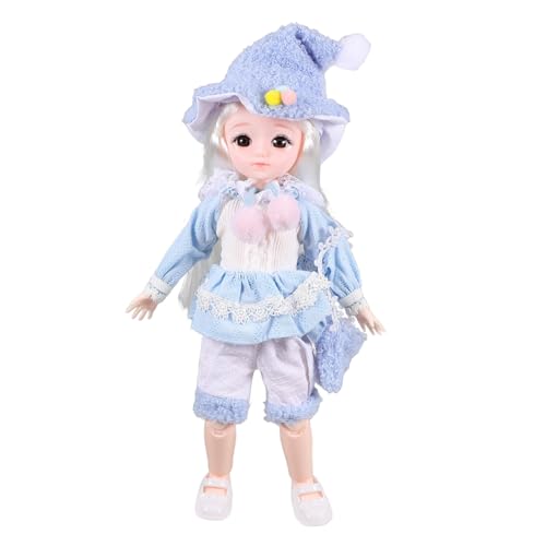 ZUNOXAZ 1 Satz Mini-Bjd-Puppe Kleid realistisch erste Modepuppe BJD Puppen Süße Puppe Kunststoff Sky-Blue von ZUNOXAZ