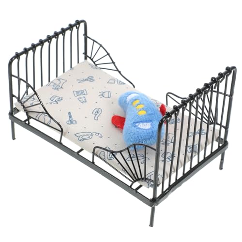 ZUNOXAZ 1 Satz Miniaturbett Puppenhaus Zubehör Miniaturmöbel für Schlafzimmer Realistisches Puppenbett mit Verarbeitung für Häuser und Dekoration Miniaturmöbel für Kreative Szenen ZUNOXAZ 1 Satz Miniaturbett Puppenhaus Zubehör Miniaturmöbel für Schlafzimmer Realistisches Puppenbett mit Verarbeitung für Häuser und Dekoration Miniaturmöbel für Kreative Szenen von ZUNOXAZ